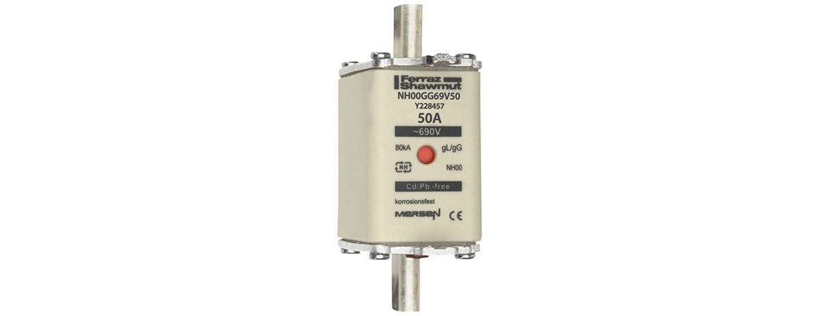 Y228457 - NH fuse-link gG, 690VAC, size 00, 50A double indicator/live tags